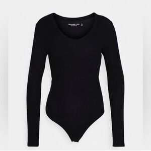 Abercrombie & Fitch Black Long Sleeve Bodysuit